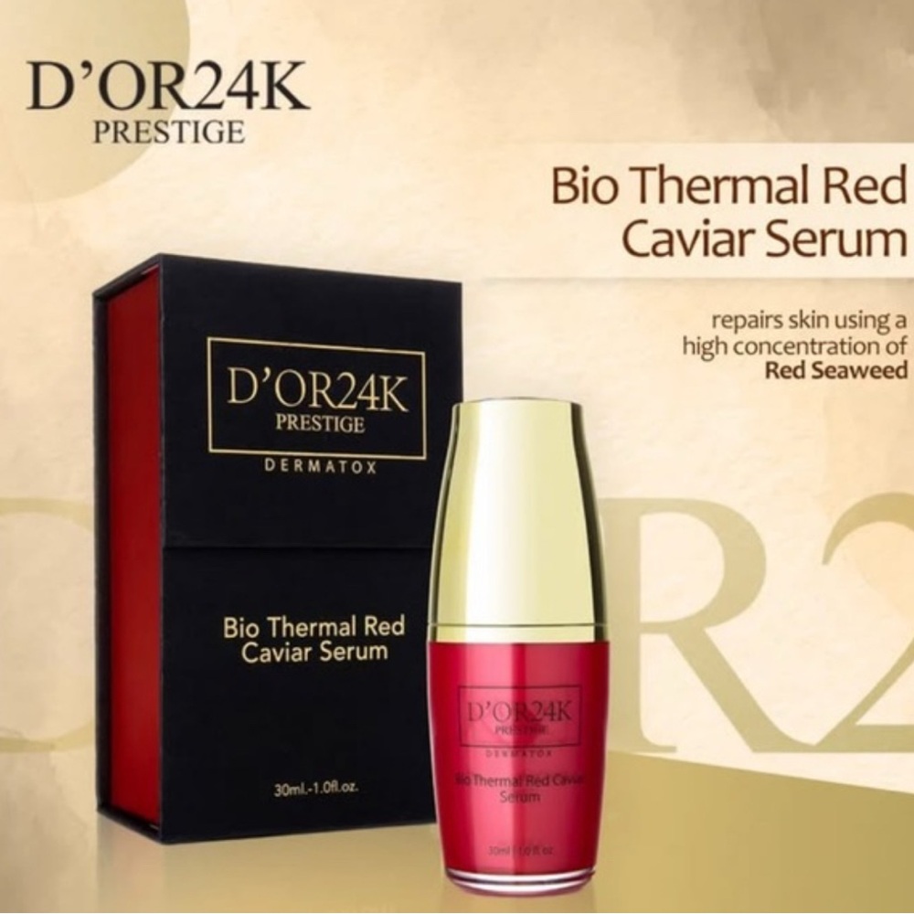 D’OR24K Biothermal Red Caviar Serum. Brand new in box. Full size.
